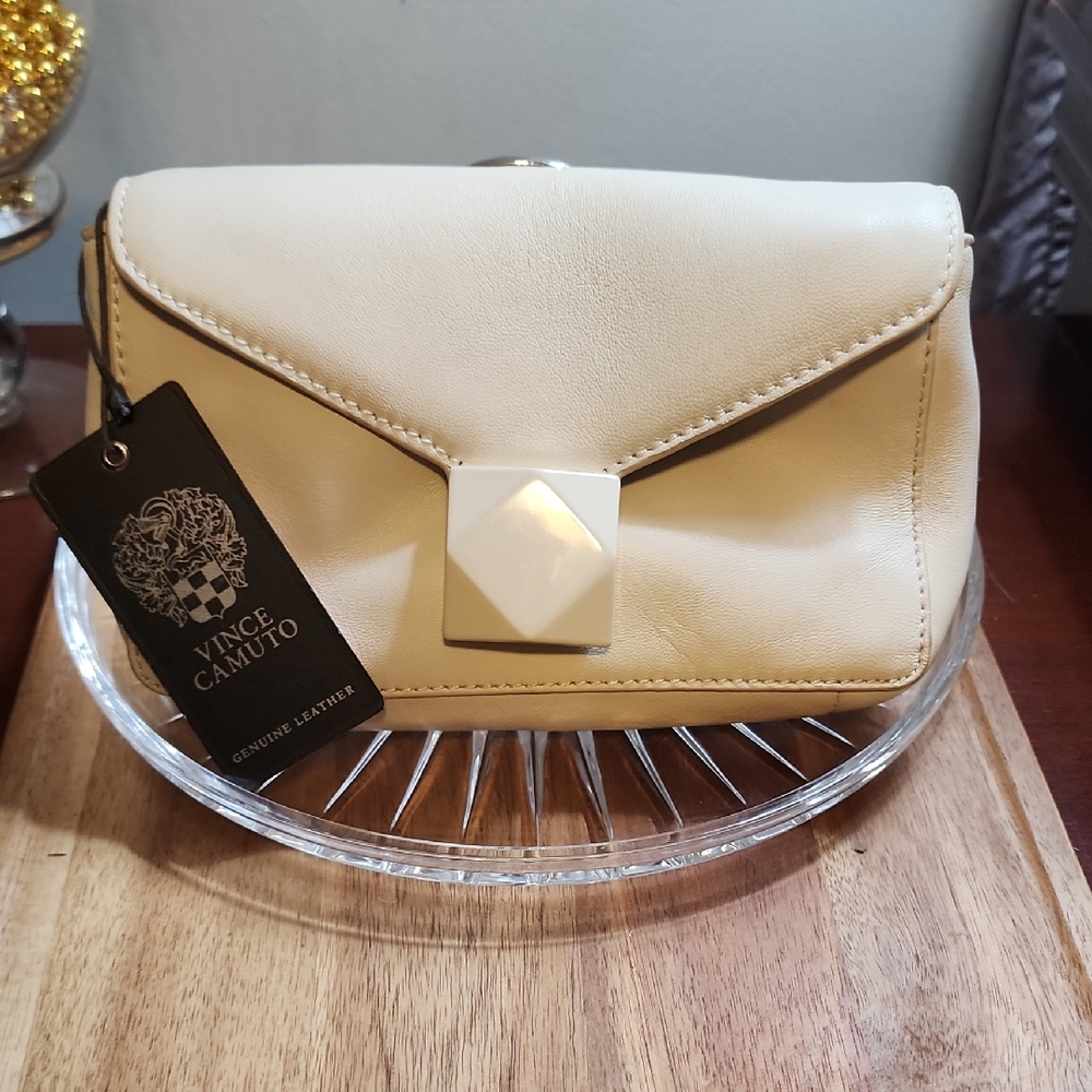 Vince Camuto Coconut Cream Crossbody Genuine Leather NWT